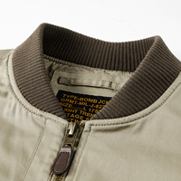 Veste unisexe avec patch brodé, col montant, en polyester et coton, pour l'hiver