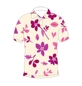 Polo pour homme à imprimé floral, crème rose, manches courtes, décontracté, été, golf - Product Image 4