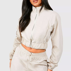 Custom Womens Fashion Cargo Set Multi Pocket Utility Jacket And <b>Trousers</b> Casual Streetwear Two Piece Outfit OEM Supplier - Product Image 4