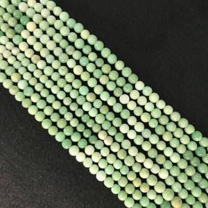 Cuentas Sueltas de Crisoprasa Natural Certificada IGI, Grado AA, 4mm-5.5mm, Verde Fuego, para Joyería y Manualidades, Gran Venta - Product Image 3