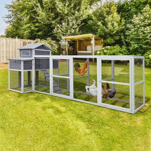 Pollaio Extra Large per 150 Galline, in Legno per Esterni, con Rete Metallica Nera Antiruggine, 2 Nidi e 5 Posatoi per Pulcini - Product Image 6