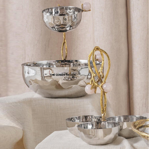 Nouveaux arrivages : bols décoratifs en aluminium de style classique, finition argentée brillante, à prix avantageux - Product Image 5