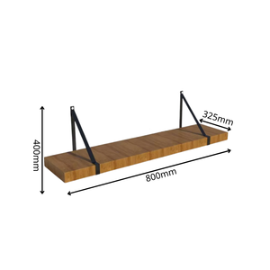 Metal Drake Modern Single-Layer Iron Powder Coated Heavy Duty Wall Mounted Bathroom Shelf <b>Black</b> <b>Brackets</b> Decorative Floating - Product Image 2