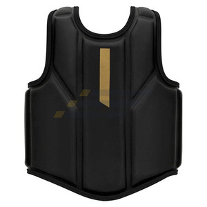 Professional <b>Boxing</b> Body-Protector Black and Orange-Color Chest Guard For MMA Karate Customize Logo Top-Quality Chest Guard - Product Image 1