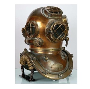 Casco de buceo vintage de metal para aguas profundas, máscara de buceo decorativa histórica, casco náutico antiguo para exhibición marítima - Product Image 2