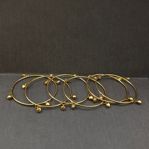 Elegant <b>Gold</b> Plated Kashmiri <b>Bangles</b> <b>Set</b> of 6 Multi Size Combo Ethnic Jewelry for Women 2.4 2.6 and 2.8 ( 8 pieces in a <b>set</b> ) - Product Image 5