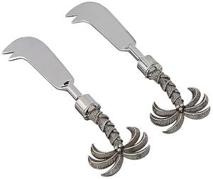 มีดชีสสีเงินพร้อมด้ามจับสวยงาม ชุดช้อนส้อมสแตนเลสสุดหรู เหมาะสำหรับรับประทานอาหาร ใช้ในครัว บริการอาหาร และงานเลี้ยง - Product Image 1