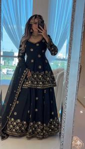 Designer Lehenga With Top and Dupatta Set Heavy Georgette With Embroidery Work Party Wear Wedding Wear Indian Fully Stitched - Product Image 3