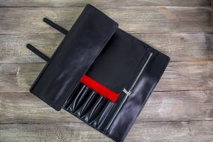 Sac à outils en cuir pour chef de cuisine professionnel personnalisable, vente chaude, sac à couteaux robuste, durable et compatible OEM LKR-0249 - Product Image 4