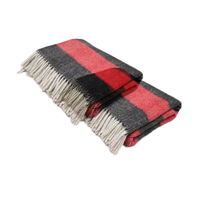 Premium Quality Herringbone Stripe Woolen <b>Blanket</b> Red and <b>Blue</b> Soft and Stylish Woven Technics Low Price - Product Image 2
