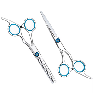 Professional Hair Cutting Scissors <b>Set</b> 2 Piece Stainless Steel <b>Barber</b> Shears with Customizable Screw System - Product Image 1