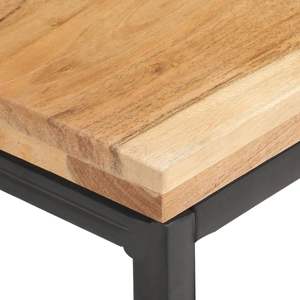 Mesa Auxiliar de Madera Maciza de Acacia en Color Marrón y Mesa Consola de Hierro con Recubrimiento en Polvo Negro - Product Image 3