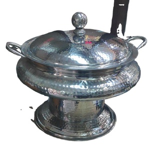 Último plato de frotamiento de Metal de acero inoxidable hecho a mano tradicional elegante mesa clásica para restaurante al por mayor - Product Image 1