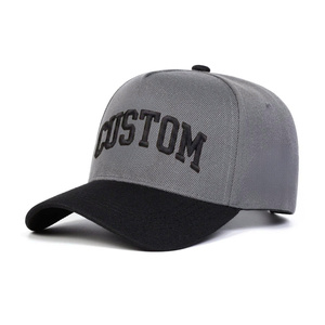 Gorra de Béisbol Personalizada de Sarga de Algodón, 5 Paneles, Estructurada, Deportiva, con Visera Curva, Unisex, Logotipo Bordado, para Bodas y Fiestas, de Fábrica - Product Image 1