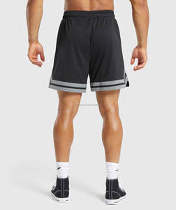 Shorts de sport unisexes respirants en maille solide, taille mi-haute, haute qualité, extensible dans les quatre sens, écologiques, légers, antibactériens, anti-humidité - Product Image 2