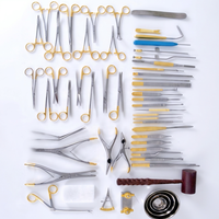 Set Instrumen Rhinoplasty Berkualitas Tinggi 57-Pc, Dapat Diautoklaf, Bahan Stainless Steel Kelas Bedah, Peralatan Plastik Hidung Premium untuk Operasi