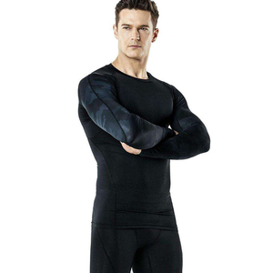 2026 Wholesale Customizable <b>Men</b> <b>Compression</b> <b>Shirts</b> Full Sleeve Gym Fitness Sports Quick Dry Breathable Rash Guard - Product Image 6