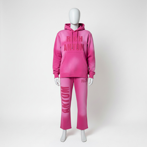 Survêtement personnalisé en coton de haute qualité, coupe oversize, épais, vierge, 500 g/m², unisexe - Product Image 4