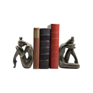 Porte-livres en métal Art Déco pour l'aménagement des étagères et des tables du salon - Product Image 2