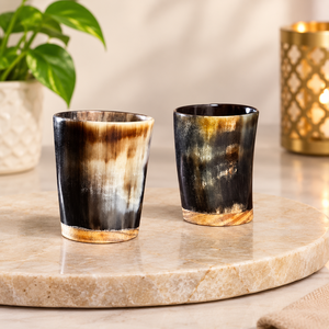 REHMAN CRAFT Verre artisanal en corne de buffle écologique pour la décoration d'Halloween et de Noël - Product Image 4