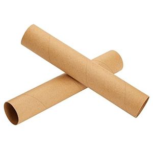 Tubos de Cartón Kraft Marrón para Embalaje Exprés, Tubo de Papel para Rollo Textil, VINAGREEN PACK - Product Image 3