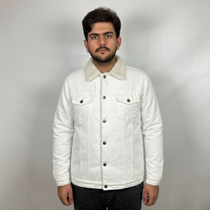 Veste en jean décontractée pour homme de haute qualité, style hip-hop, avec motif lettres, pour l'hiver - Product Image 1