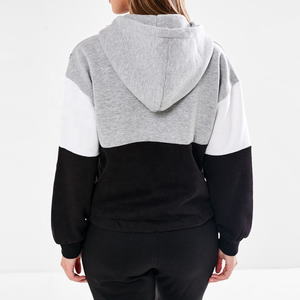 Sweat-shirt à capuche zippé oversize pour femme, coupe ample et décontractée, couleur unie, 100% coton tricoté, manteau d'hiver pour adolescente - Product Image 2