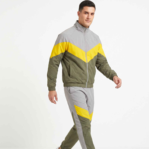 Unisex Customizable Nylon Windbreaker <b>Jacket</b> and Jogging Pant Set Casual 2-piece Gym Fitness for <b>Men</b> - Product Image 2
