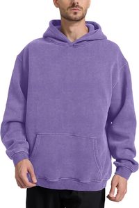 Mens Plus Size Hoodie Oversized Fit 3XL 4XL 5XL Cotton Fleece Pullover Warm Casual Streetwear Daily Wear Hooded <b>Sweatshirt</b> - Product Image 2