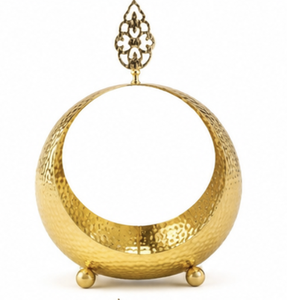 Bol de service décoratif en métal de luxe, porte-fruits arabe, bol de présentation ornemental pour la décoration de table à manger à la maison - Product Image 4