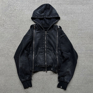 Ensemble de survêtement pour homme orné de strass, comprenant un sweat à capuche et un pantalon de jogging, idéal pour le sport, le streetwear décontracté et l'entraînement - Product Image 5