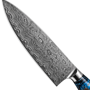 Cuchillo de Cocina Profesional de Acero de Damasco, Hecho a Mano, con Hoja Afilada y Diseño Personalizado, Mango Ergonómico para Cocinar - Product Image 3