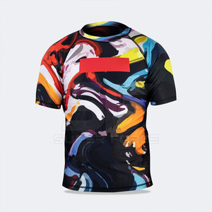 ชุดเซ็ตเสื้อรัดกล้ามเนื้อและกางเกงขาสั้น MMA สำหรับผู้ชาย รุ่น SPALL JP SPORTS A&P  โลโก้ด้านหน้า ผลิตจากโพลีเอสเตอร์ 100% ระบายอากาศได้ดี แห้งเร็ว คุณภาพสูง น้ำหนัก 240 กรัม - Product Image 4