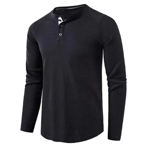 Nouvelle chemise intérieure formelle en coton tricoté à manches longues de couleur unie pour homme, collection automne-hiver - Product Image 3
