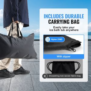 Vasca Gonfiabile Portatile da Esterno da 105 Galloni per il Recupero degli Atleti, Piscina per Immersione in Acqua Fredda, Accessorio per Terapia del Ghiaccio - Product Image 5