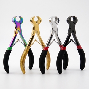 Custom Stainless Steel Micro Bead Fusion Bond Removal Pliers for Hair Extensions Easy-Open Spring Action Cutting Edges Safe - Product Image 3