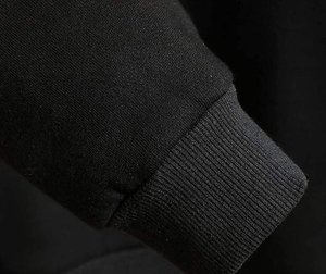Sweat-shirt à capuche oversize pour homme, couleur unie, en coton tricoté, pull décontracté, vêtement d'automne, avec poche, coupe classique - Product Image 2