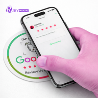 Tarjeta de Visita Inteligente NFC Personalizable sin Contacto con Código QR, Resistente al Agua, 13.56 MHz, para Reseñas de Google