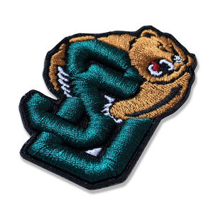 Patchs brodés en tissu éponge épais, motifs têtes de tigre et de lion, accessoires vestimentaires, fourniture en gros d'usine, badges brodés animaux pour Jack - Product Image 1