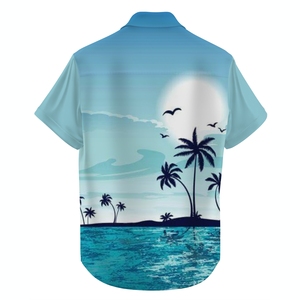<b>Cheap</b> Price Hot Sale Private Label Sublimation Satin Casual Men's <b>Hawaiian</b> <b>Shirts</b> Custom Printing Quick Dry Breathable - Product Image 6