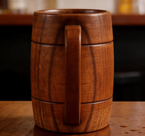 Mug à bière réutilisable en bois de qualité supérieure avec insert en acier inoxydable |   Verre à bière en bois de qualité supérieure pour bars, aux prix les plus bas - Product Image 4