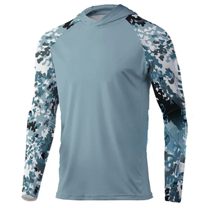 Performance Fishing Shirt Men Long Sleeve Polyester Fishing <b>Hoodie</b> Custom Sublimation UPF 50 Quick Dry <b>UV</b> <b>Protection</b> Wear - Product Image 3