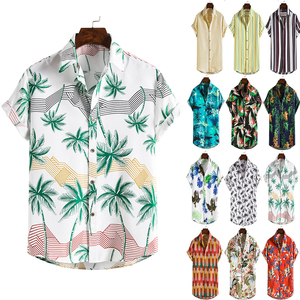 <b>Men</b> Summer Vacation Floral Hawaiian <b>Shirt</b> Male Holiday Casual Short Sleeve Aloha <b>Beach</b> <b>Shirts</b> - Product Image 1
