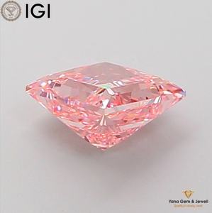 เพชรทรงปริ๊นเซส 1.50 กะรัต สีชมพูสดใส ระดับความสะอาด VVS2 ผลิตในห้องปฏิบัติการด้วยเทคนิค CVD พร้อมใบรับรอง IGI สำหรับเครื่องประดับ - Product Image 5