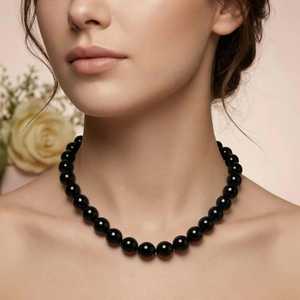 Collar de cuentas acrílicas gruesas naranjas, gargantilla llamativa de bolas grandes, collar minimalista lindo para mujer, aniversario - Product Image 4