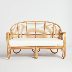 Sofá de mimbre para sala de estar, muebles de doble asiento para casas, hoteles, restaurantes, resorts - Product Image 6