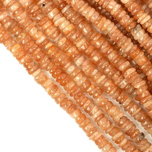 Cuentas sueltas de piedra solar natural lisas en forma de neumático Heishi de 4-5 mm, cuentas de piedra solar para fabricación de joyas, suministros de manualidades al por mayor - Product Image 4