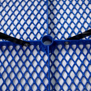 Tavolo da Picnic Rettangolare in Acciaio da Esterno 6 Piedi con Palo per Ombrellone BLU - Product Image 6