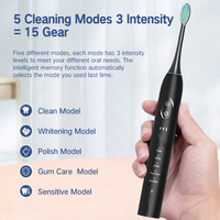 Brosse à dents électrique sonique D12, plusieurs modes de nettoyage, minuterie intelligente rechargeable, élimination efficace de la plaque dentaire, soin blanchissant des dents