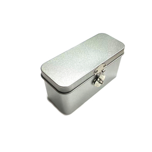 Caja Rectangular de Hojalata con Cierre de Seguridad, Estuche de Almacenamiento para Joyas, Relojes y Gafas de Escritorio con Cerradura - Product Image 6